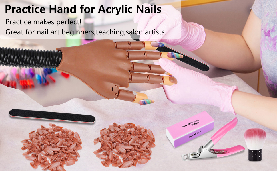 Nail Training Hand Clip on