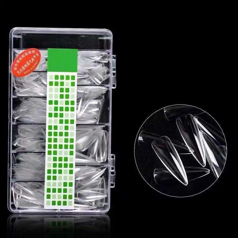 Fake Nails Box of 500 – Stiletto Transparent