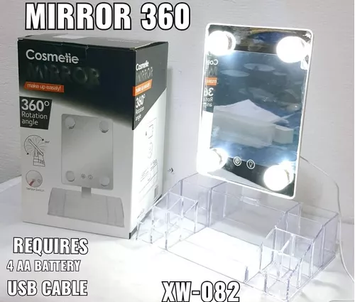 Mirror With Makeup Organizer