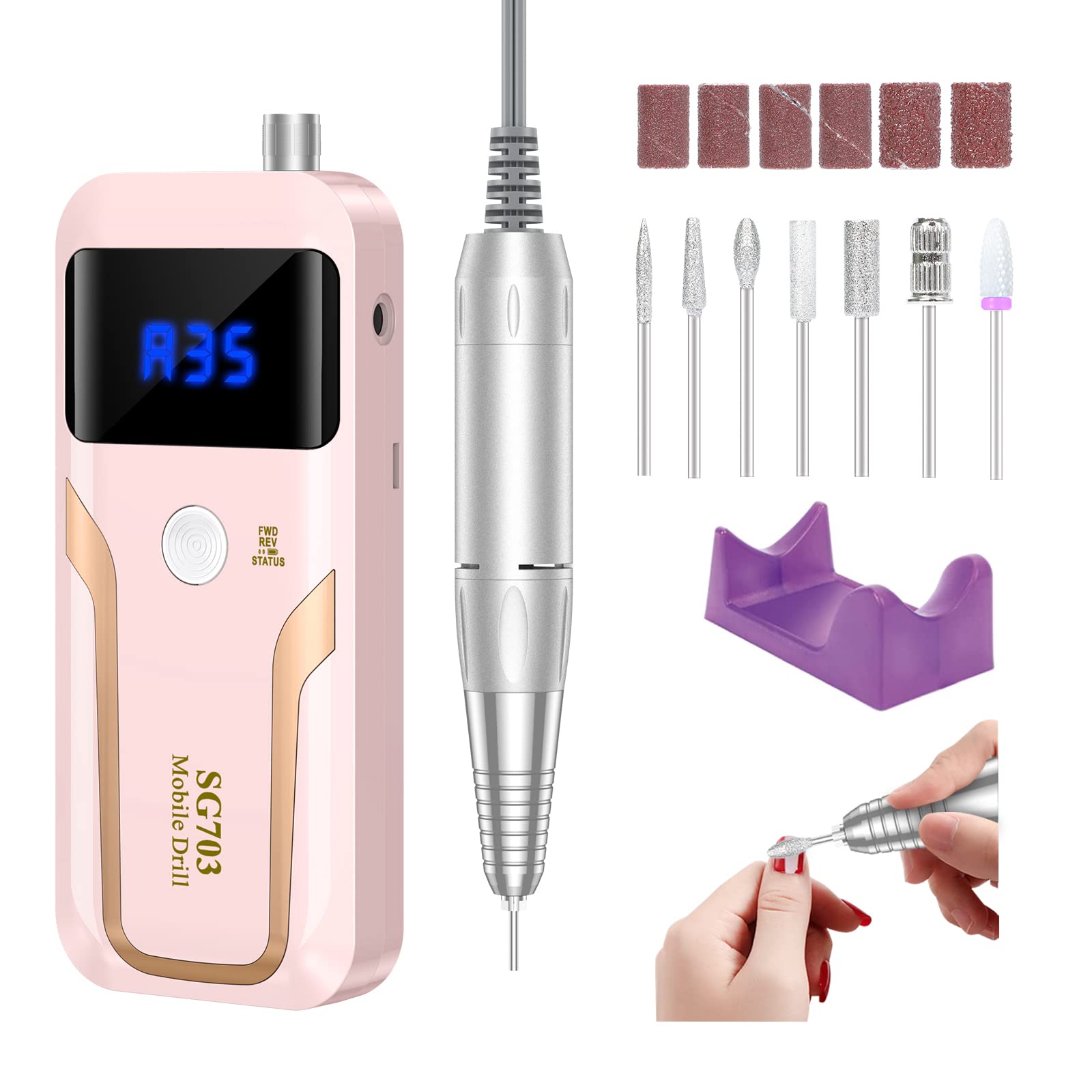 Sg703 Portable Nail Drill 35,000RPM